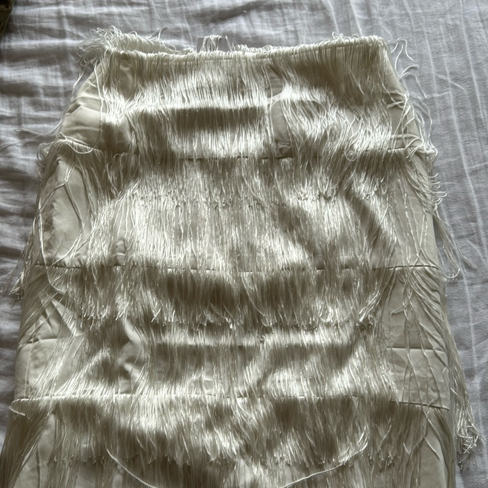 12th Tribe Fringe Cowgirl Midi Skirt NWT